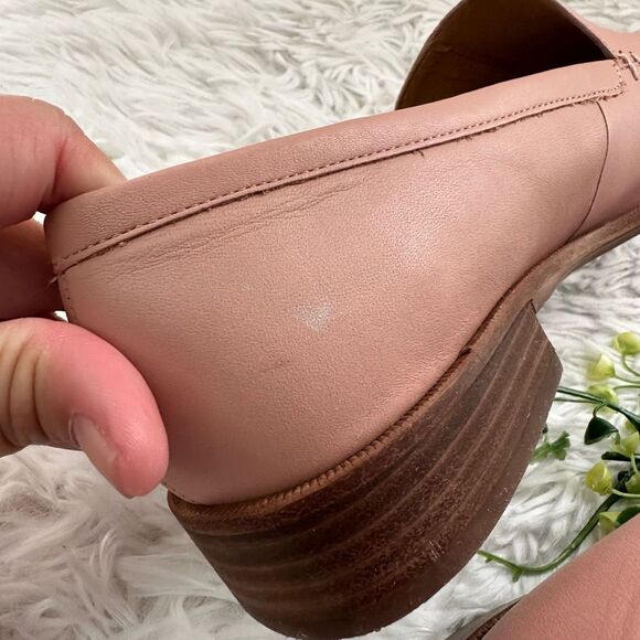Madewell The Frances Leather Loafer in Pink Oyster Slip On Comfy Size 8.5 - Picture 11 of 11